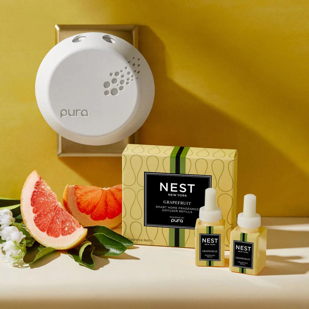 An image of Nest Fragrances Grapefruit Pura Smart Diffuser Refill Set