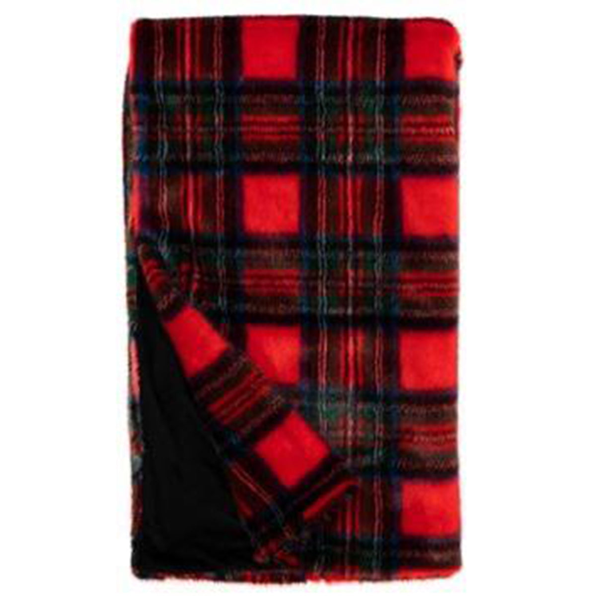 Fabulous Furs Holiday Collection Throw Red Plaid 60x72