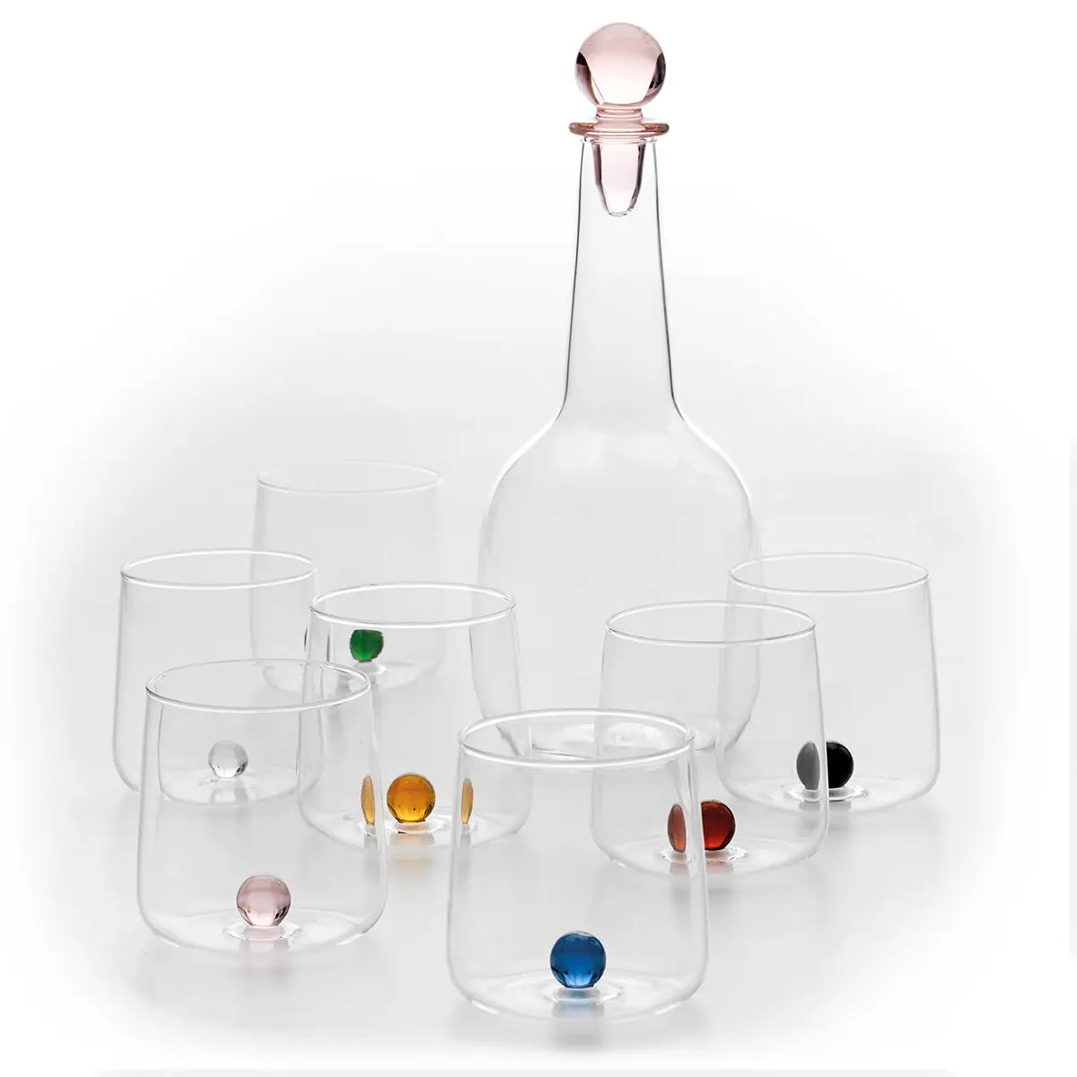 Zafferano America Bilia Tumblers Collection with decanter