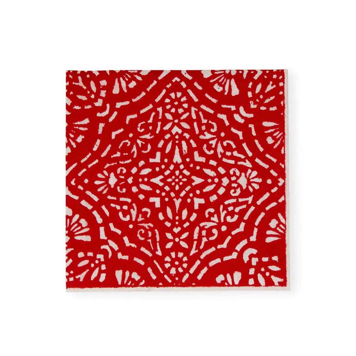 Caspari Annika Cocktail Napkins in Red