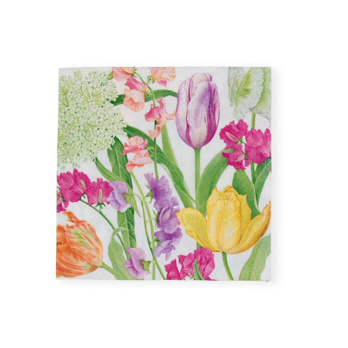 Caspari Spring Flower Show Cocktail Napkin