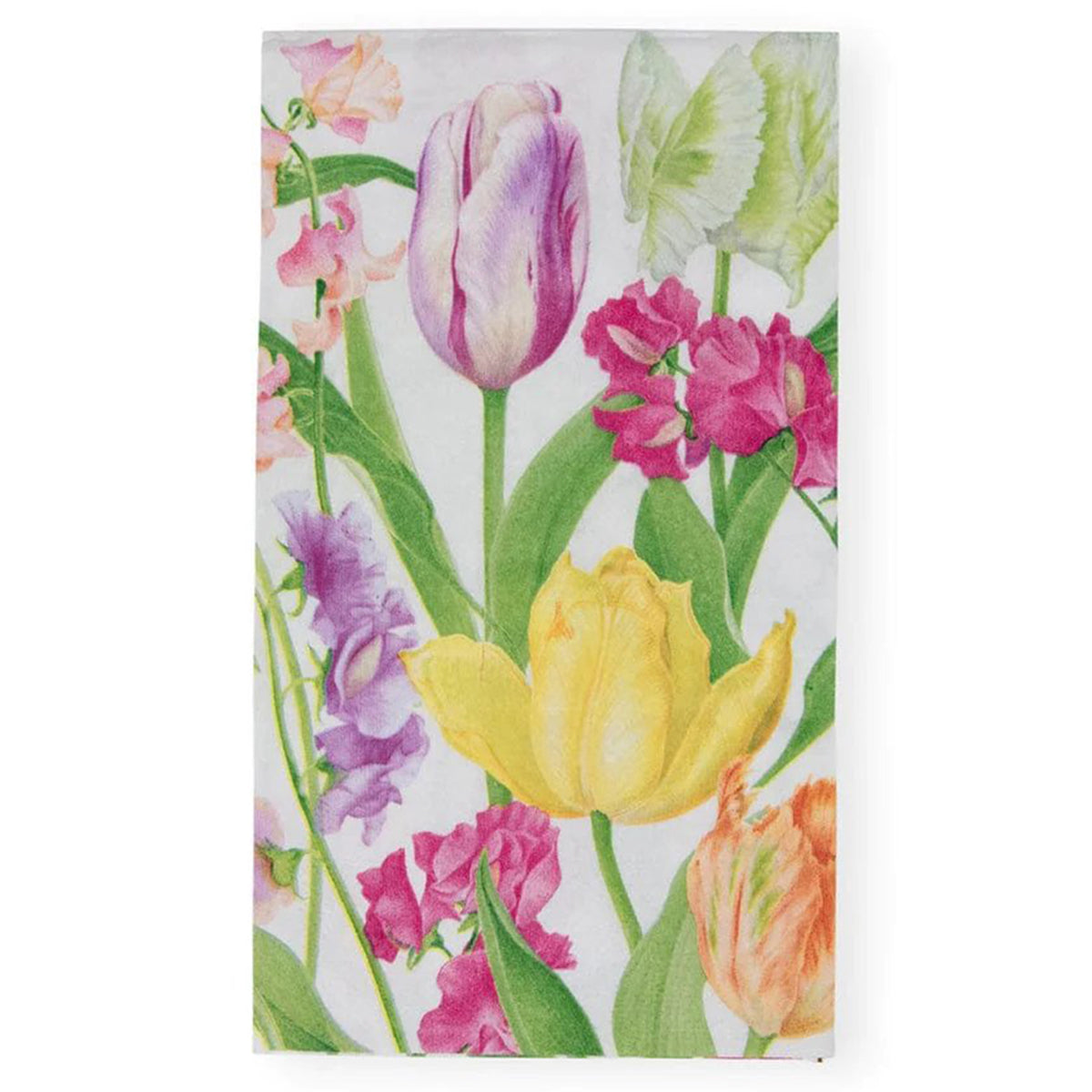 An image of Caspari Spring Flower Show Guest Towel