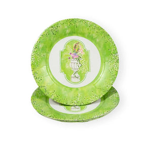 Caspari Jardin De Luxembourg Square Dinner Plates