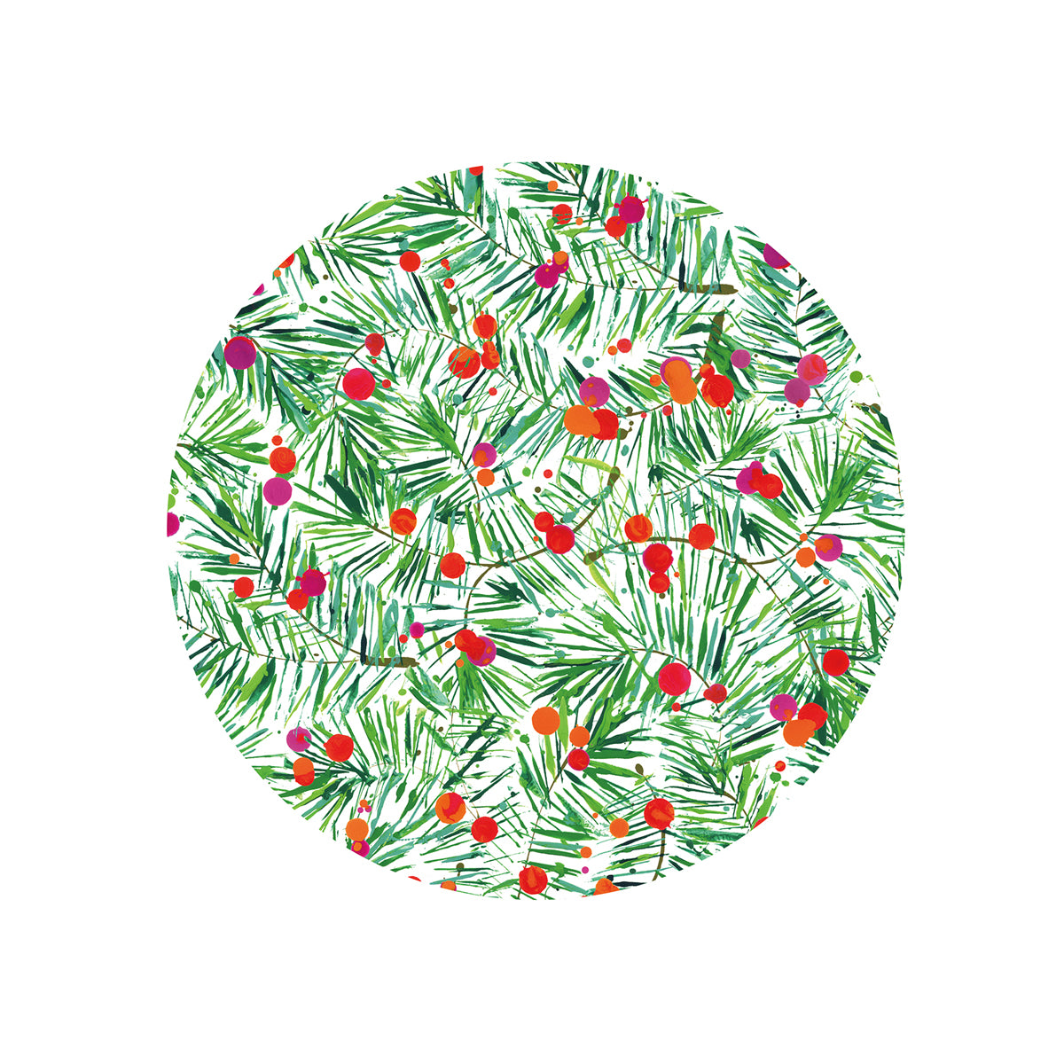 An image of Caspari Modern Pine Round Salad & Dessert Plates