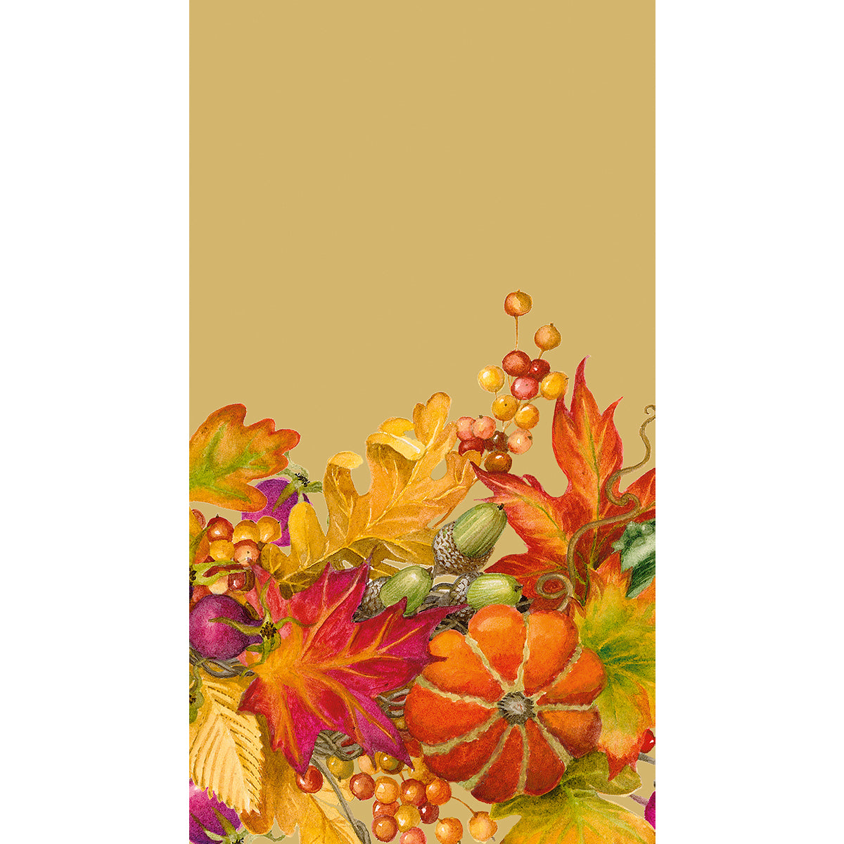 An image of Caspari Harvest Garland Guest Towel