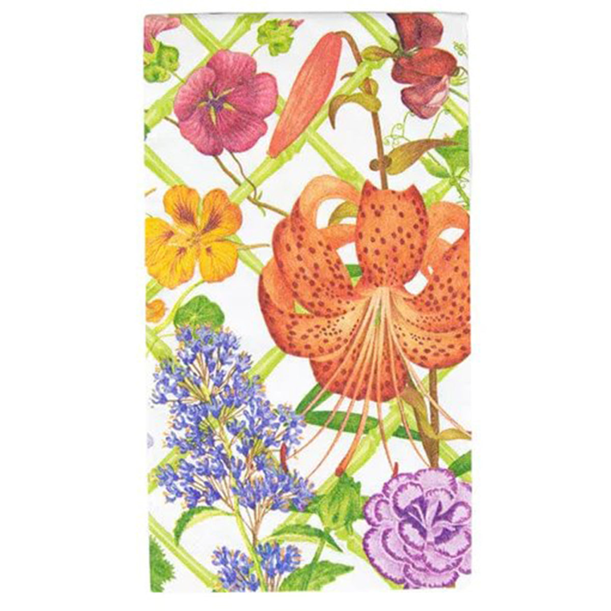 An image of Caspari Floral Trellis Guest Towel