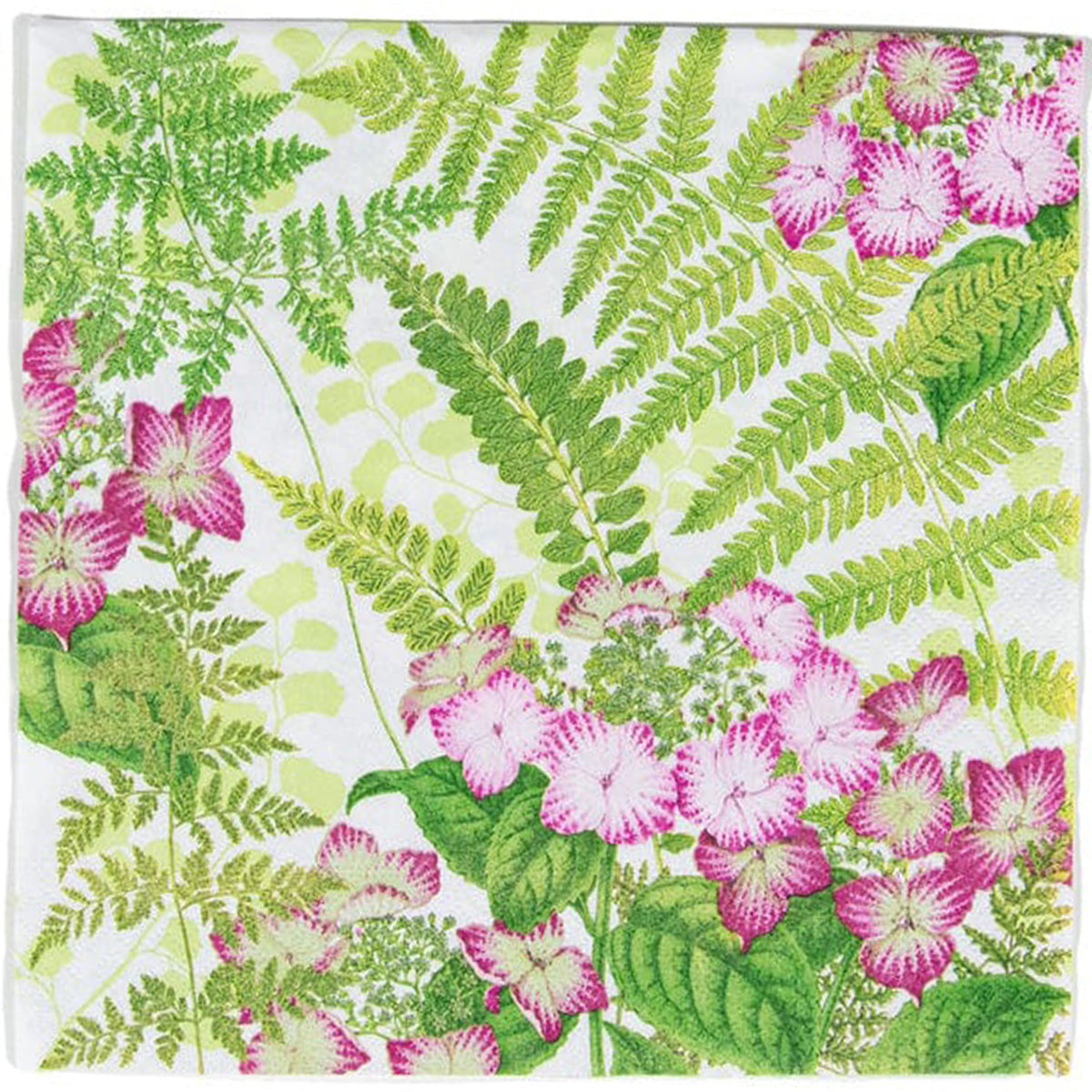 An image of Caspari Fern Garden Dinner Napkin