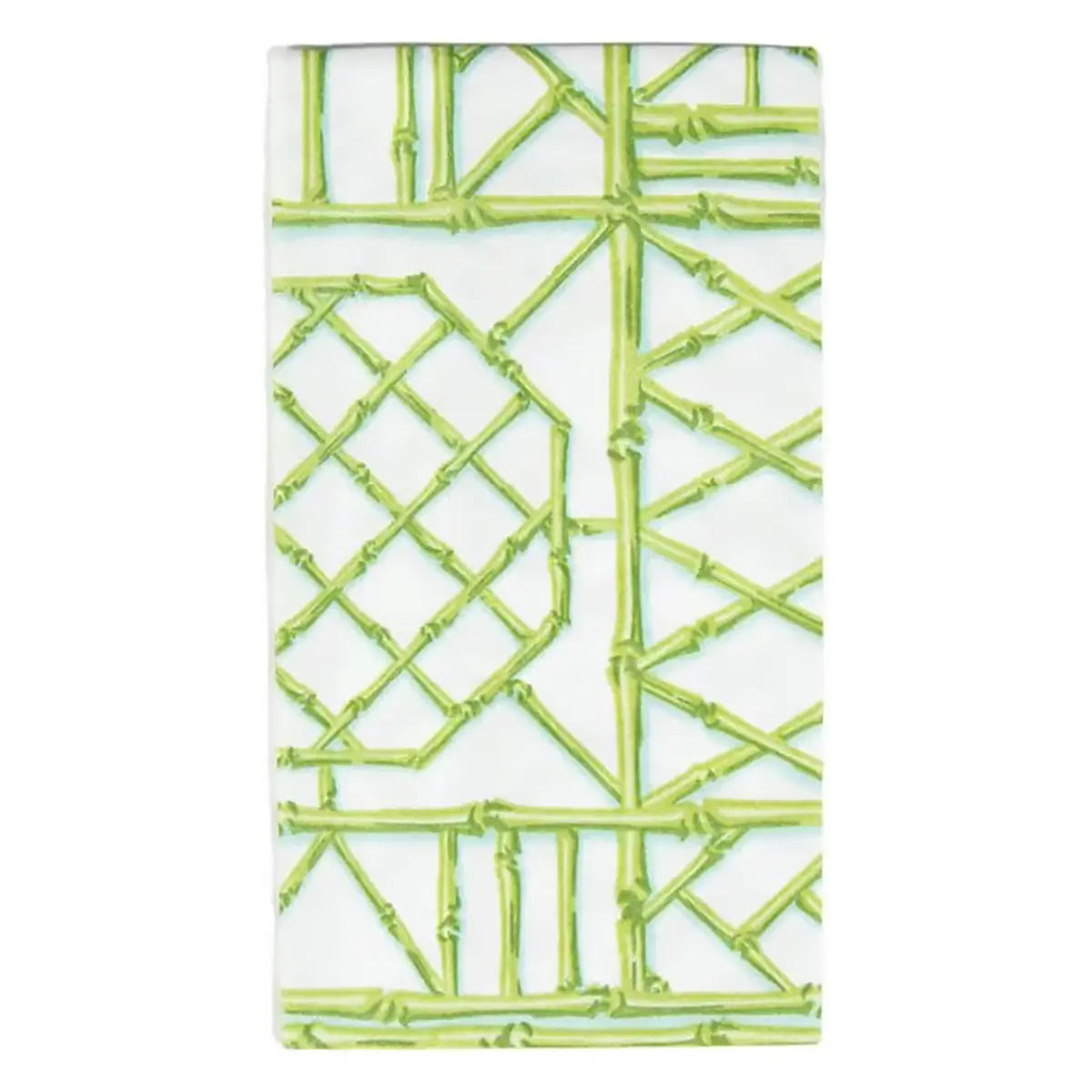 Caspari Bamboo Screen Paper Linen Guest Towels in Moss Green