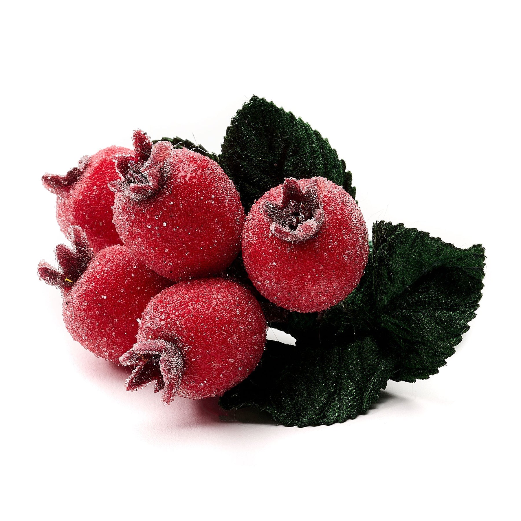 An image of Deborah Rhodes Rosehip Spray Napkin Ring - Set of 4