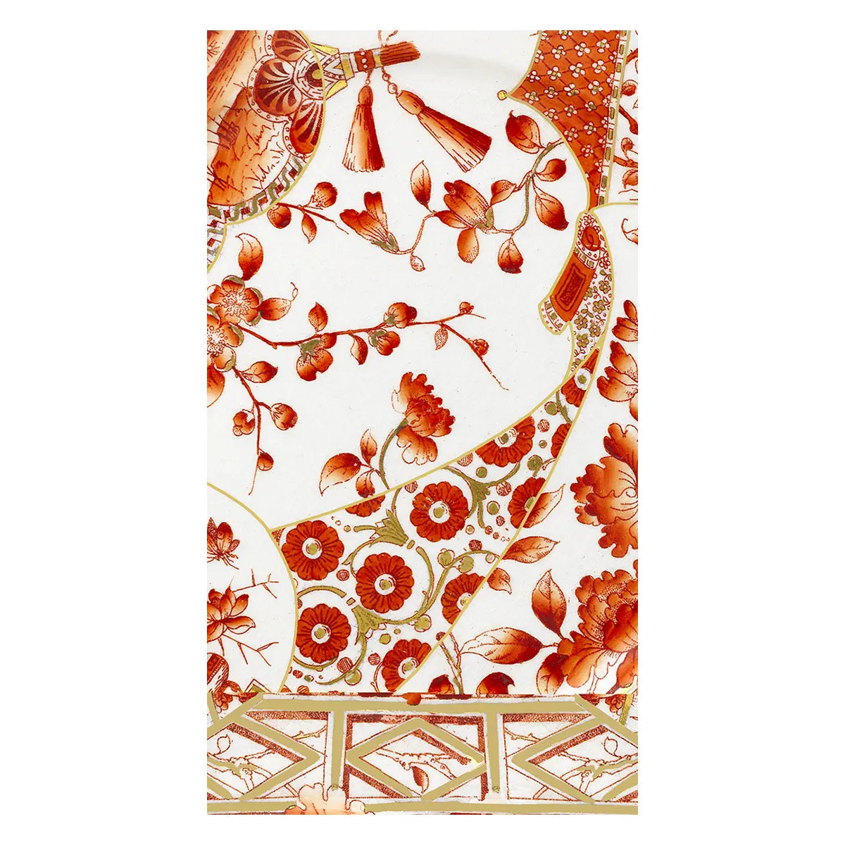 Caspari Gilded Porcelain Coral Guest Towels