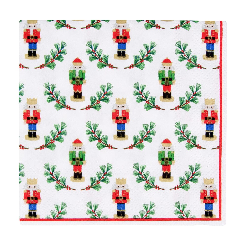 An image of Caspari Little Nutcracker Cocktail Napkins