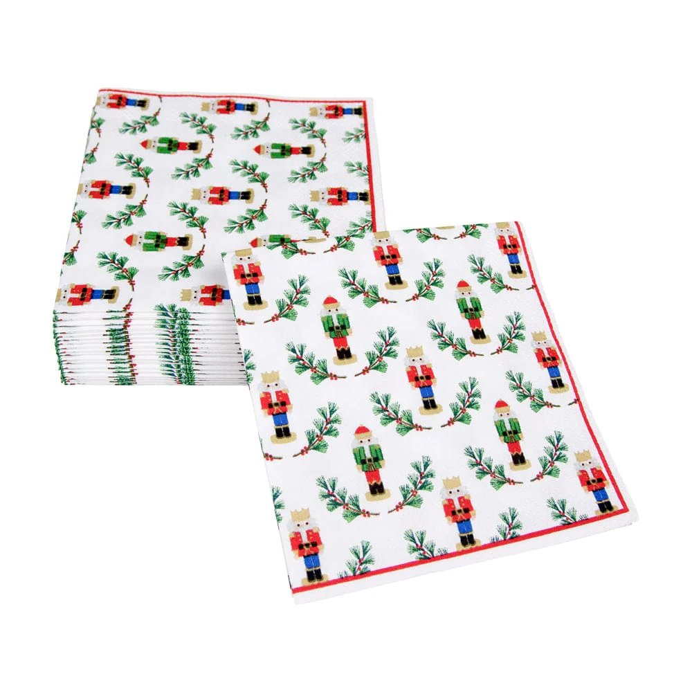 An image of Caspari Little Nutcracker Cocktail Napkins