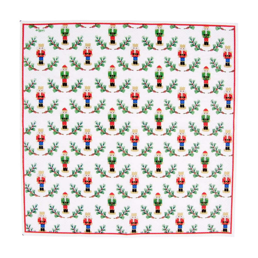 An image of Caspari Little Nutcracker Cocktail Napkins