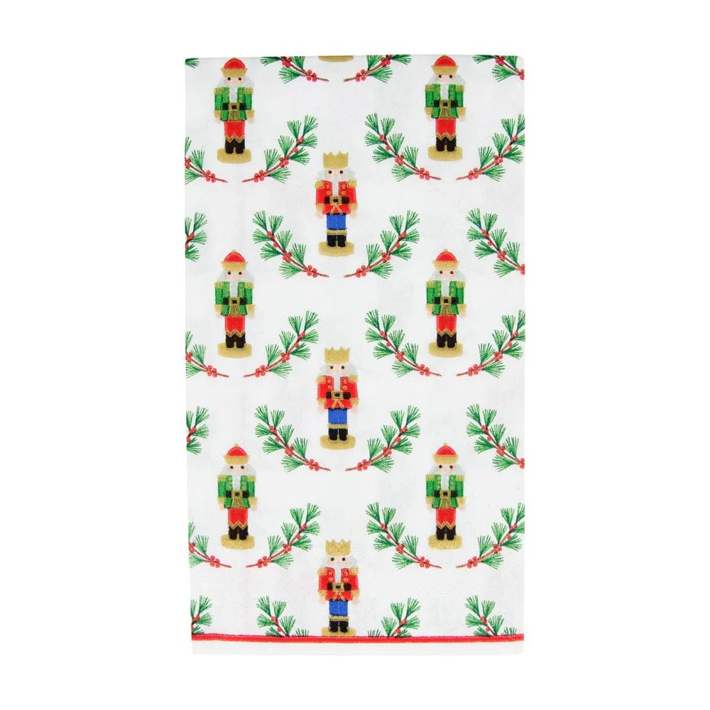 An image of Caspari Little Nutcracker Guest Towels