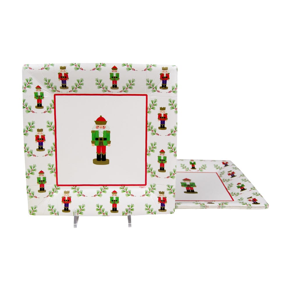 An image of Caspari Little Nutcracker Salad & Dessert Plates