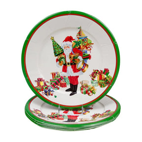 Caspari Mr. Claus Dinner Plates