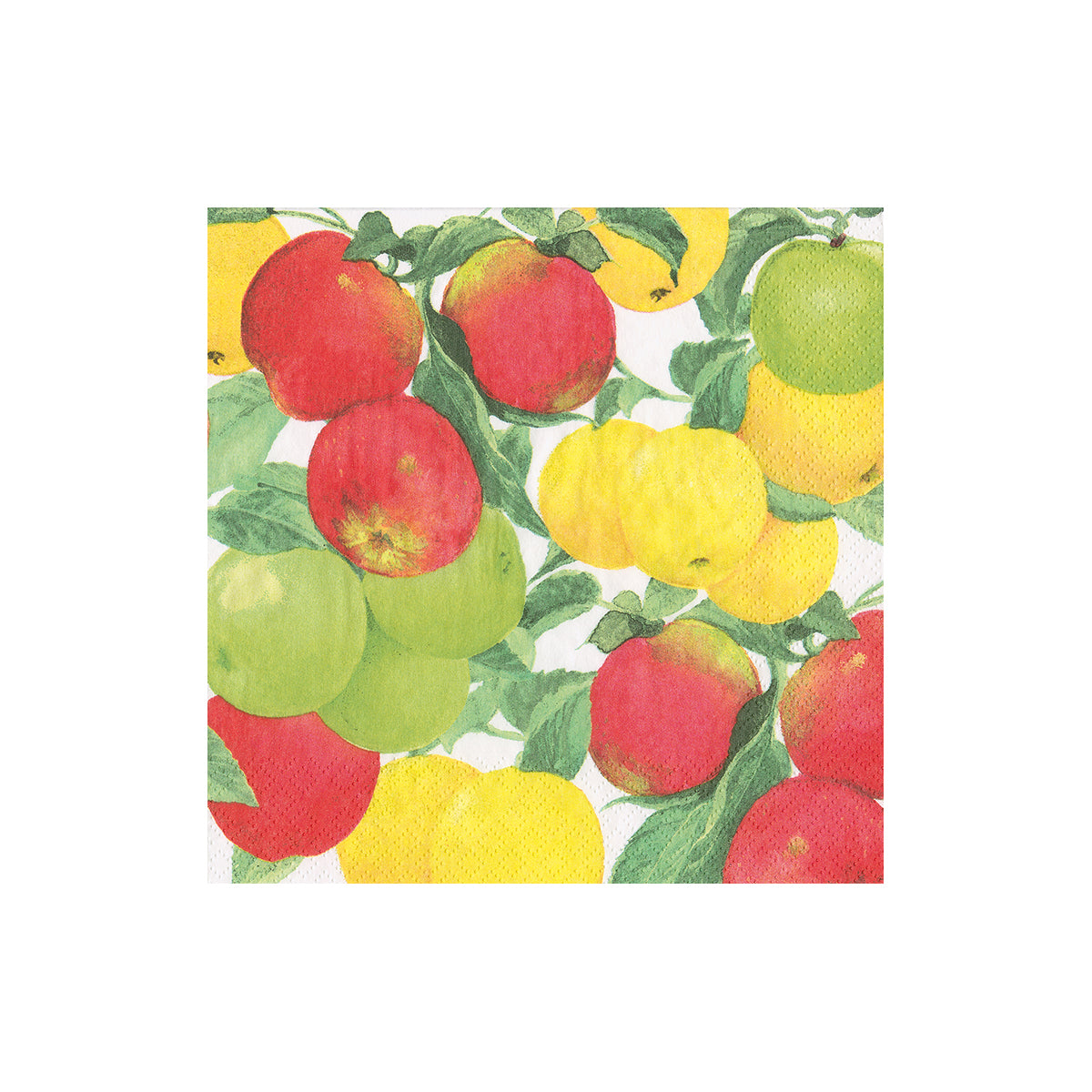 An image of Caspari Apples Cocktail Napkins