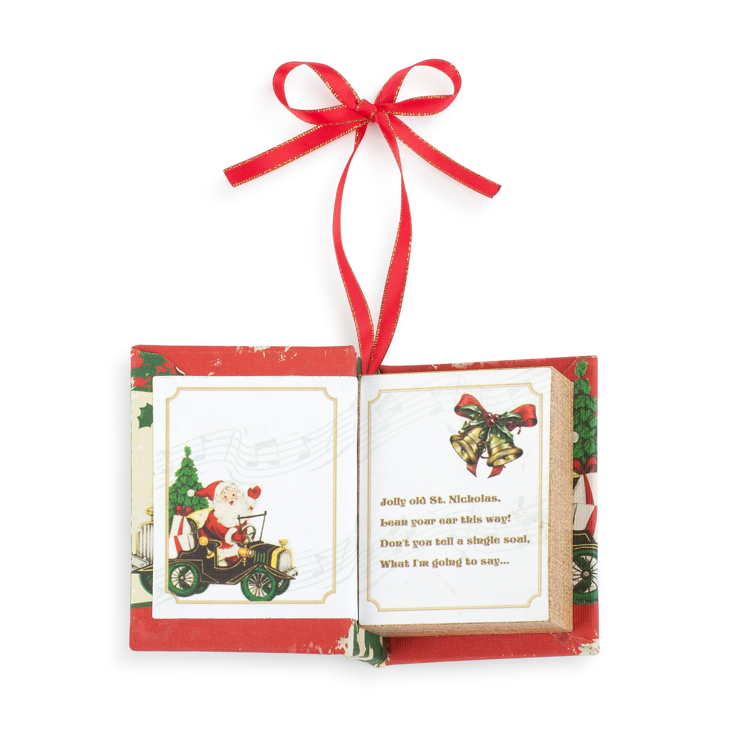 Mr. Christmas Nostalgic Christmas Book Santa Ornament