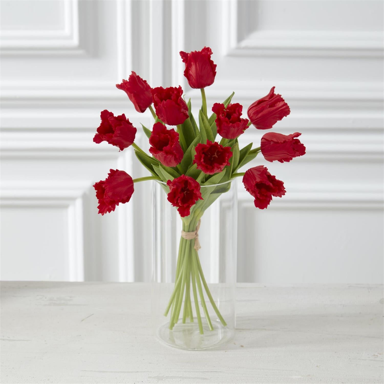 An image of K & K Parrot Tulip Real Touch Bundle - 12 Stem