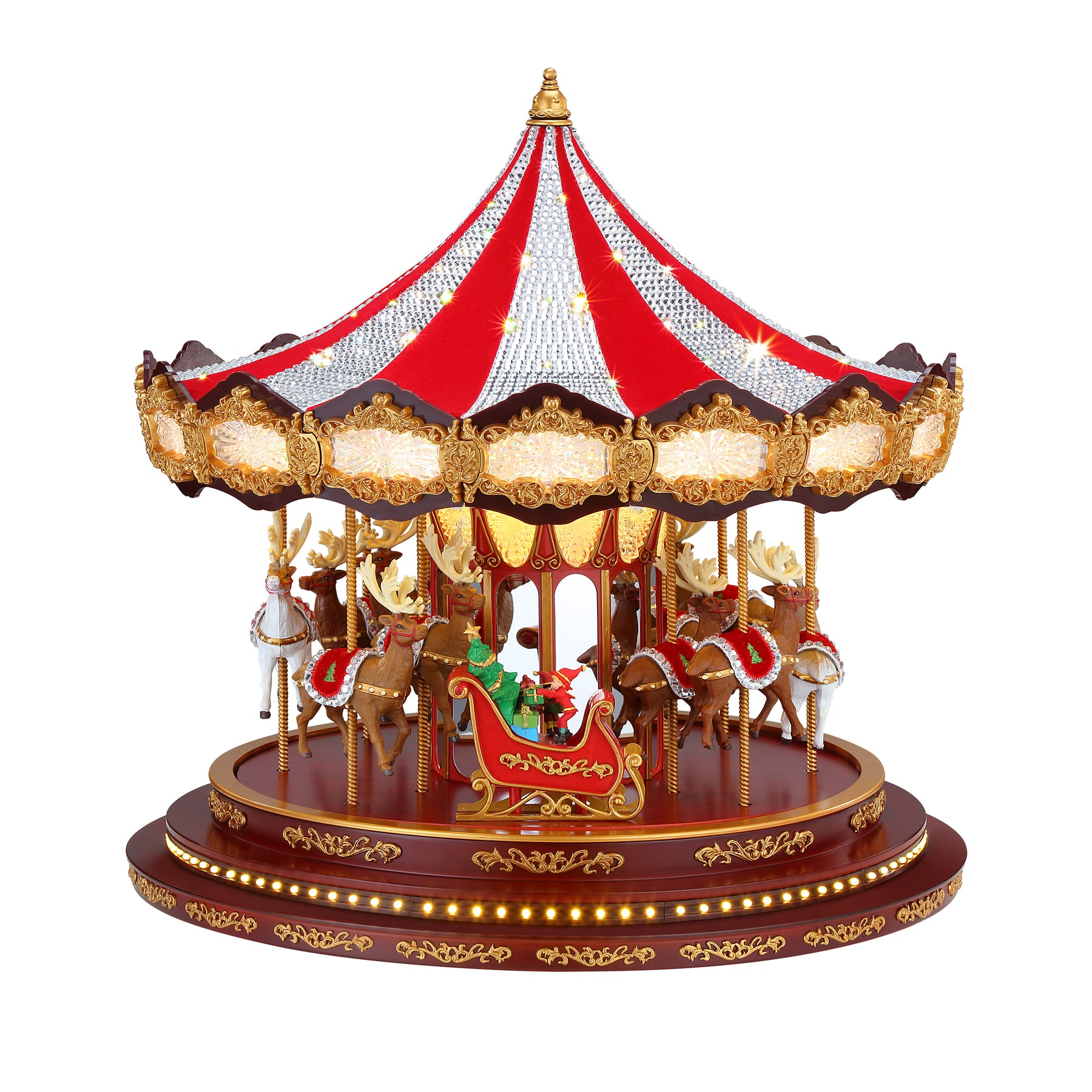 An image of Mr. Christmas Christmas Deluxe Crystal Carousel