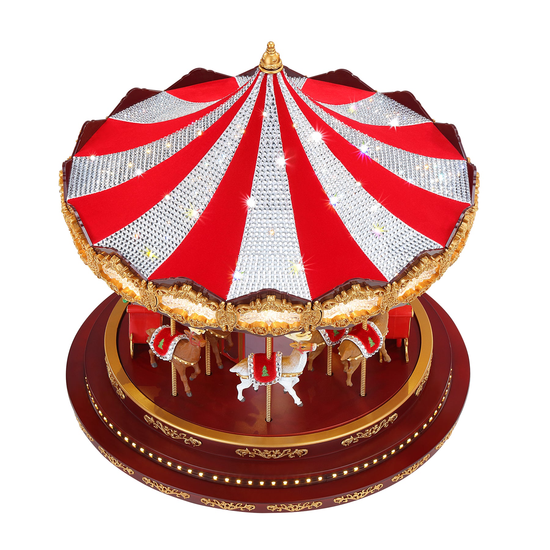 An image of Mr. Christmas Christmas Deluxe Crystal Carousel