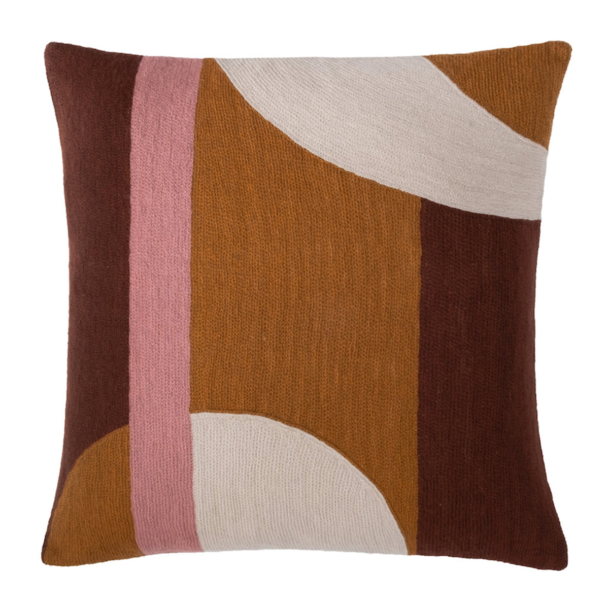 Judy Ross Luna Square Embroidered Pillow - Oyster