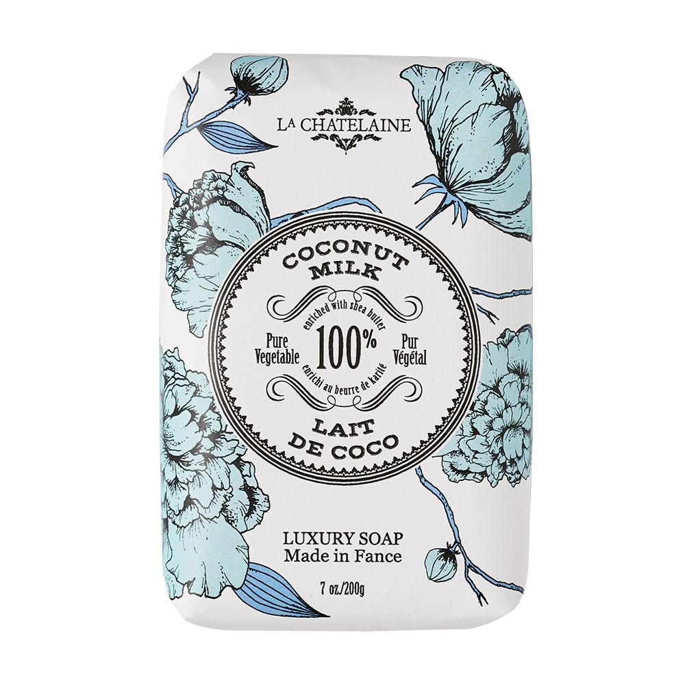 An image of La Chatelaine Luxury Soap Trio Gift Tin - Wild Fig, Coconut Milk, Lychee Bilberry