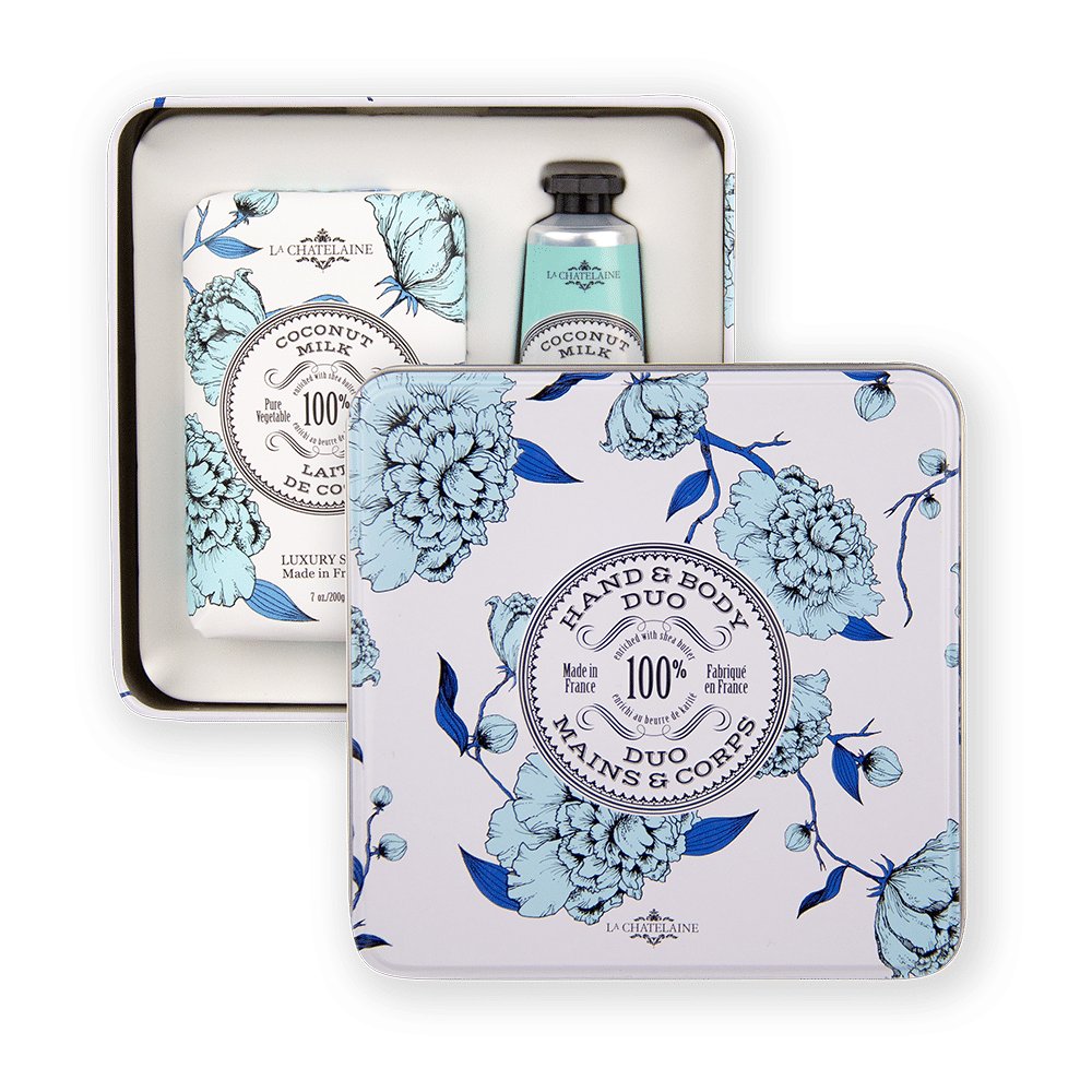 An image of La Chatelaine Hand & Body Duo Gift Tin - Coconut Milk