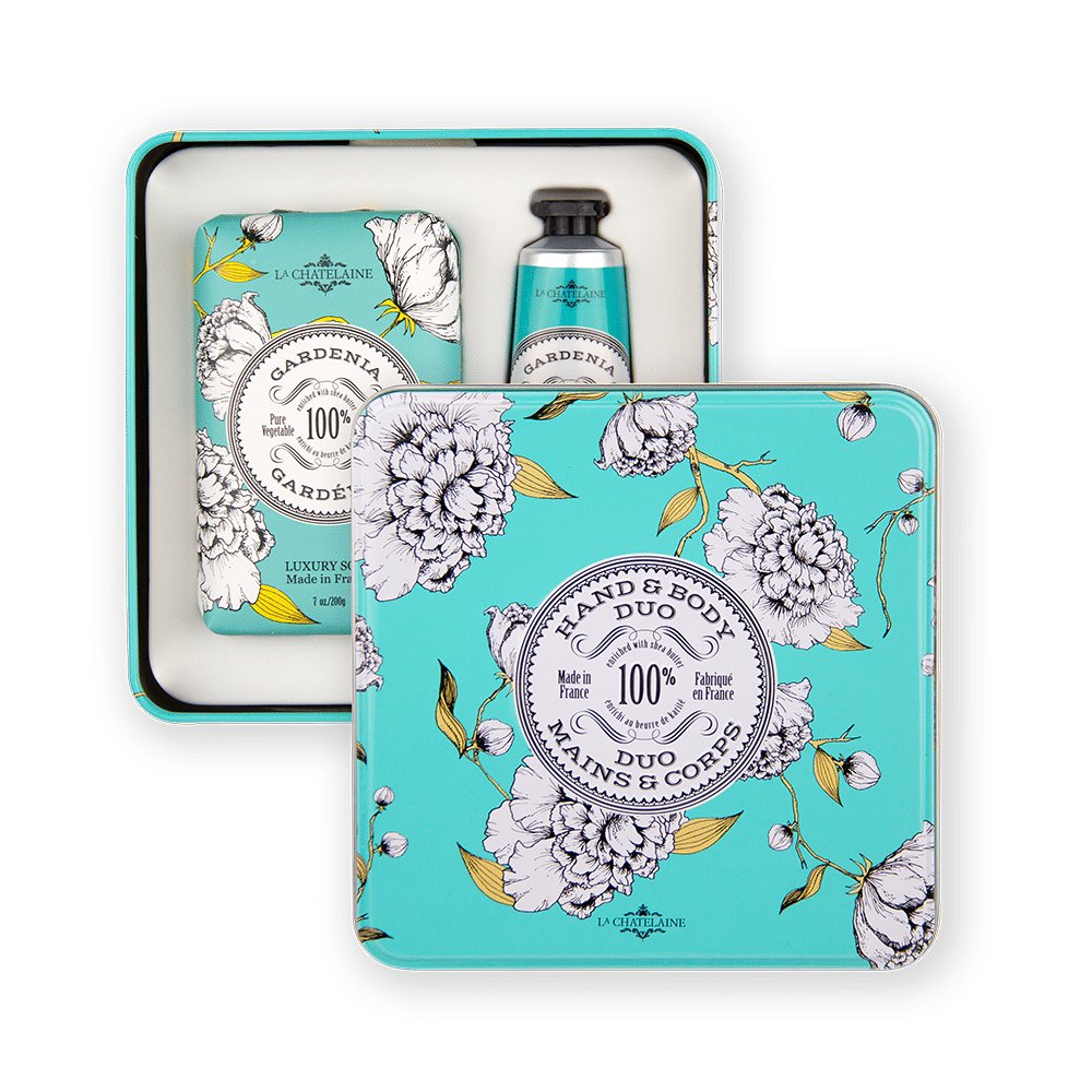 An image of La Chatelaine Hand & Body Duo Gift Tin - Gardenia
