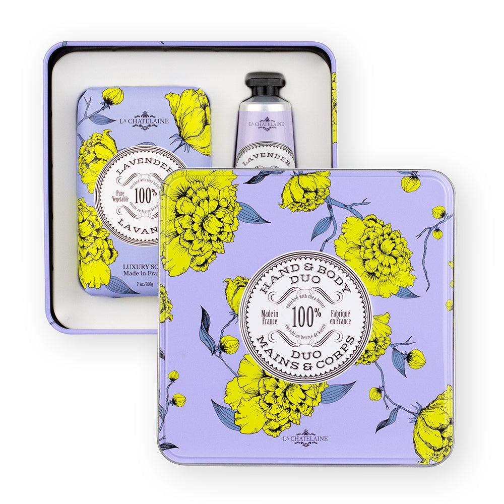 An image of La Chatelaine Hand & Body Duo Gift Tin - Lavender