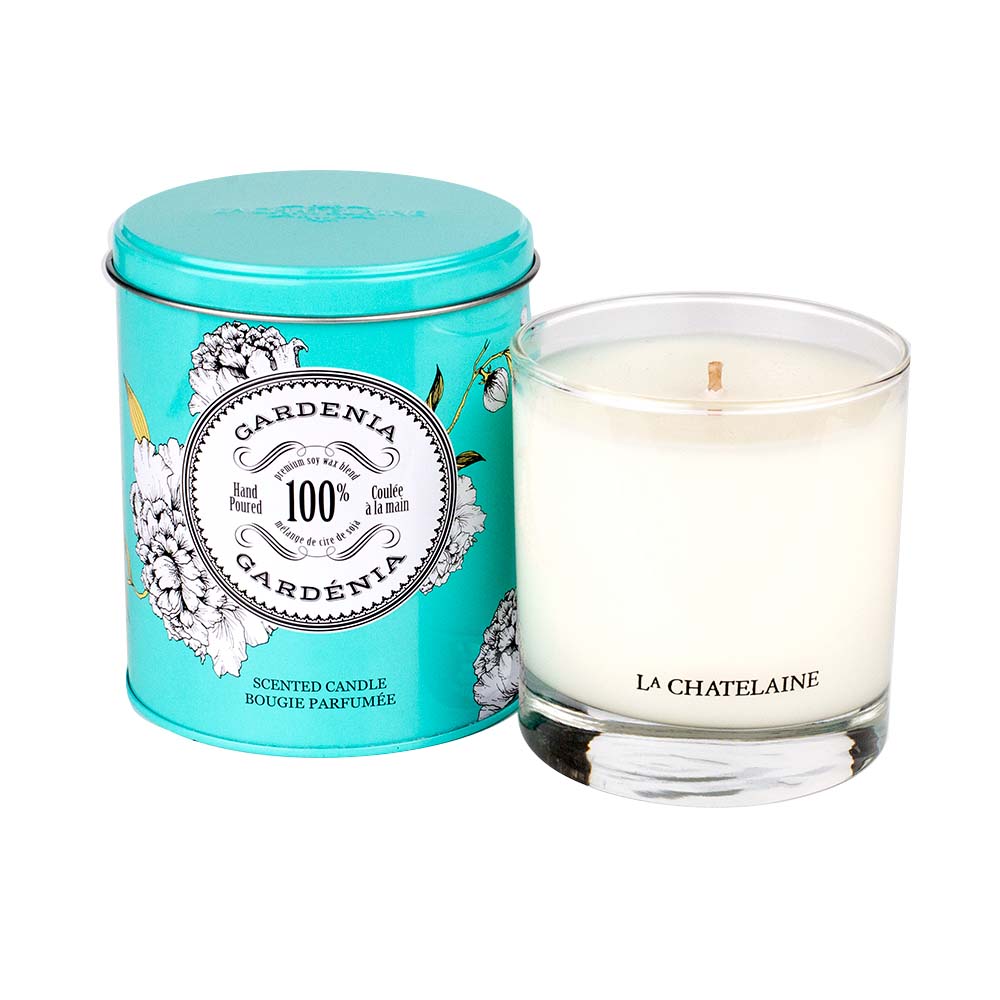 La Chatelaine Gardenia Scented Candle 8.8 oz