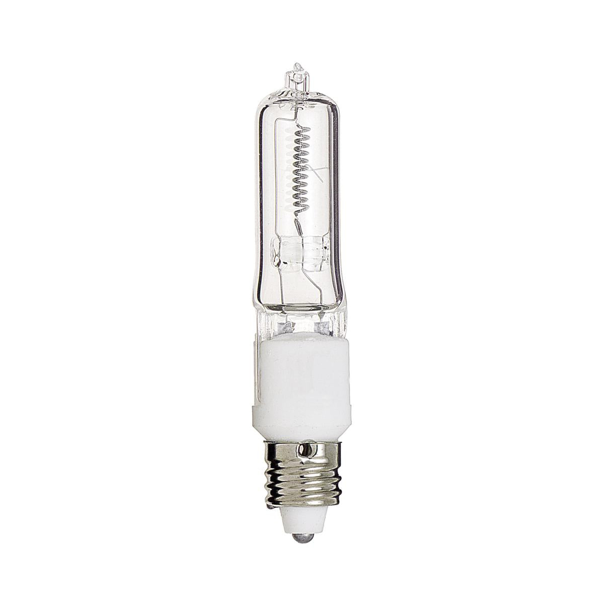 An image of Satco 250 watt Halogen T4.5- Clear Mini Candelabra base 120 volts