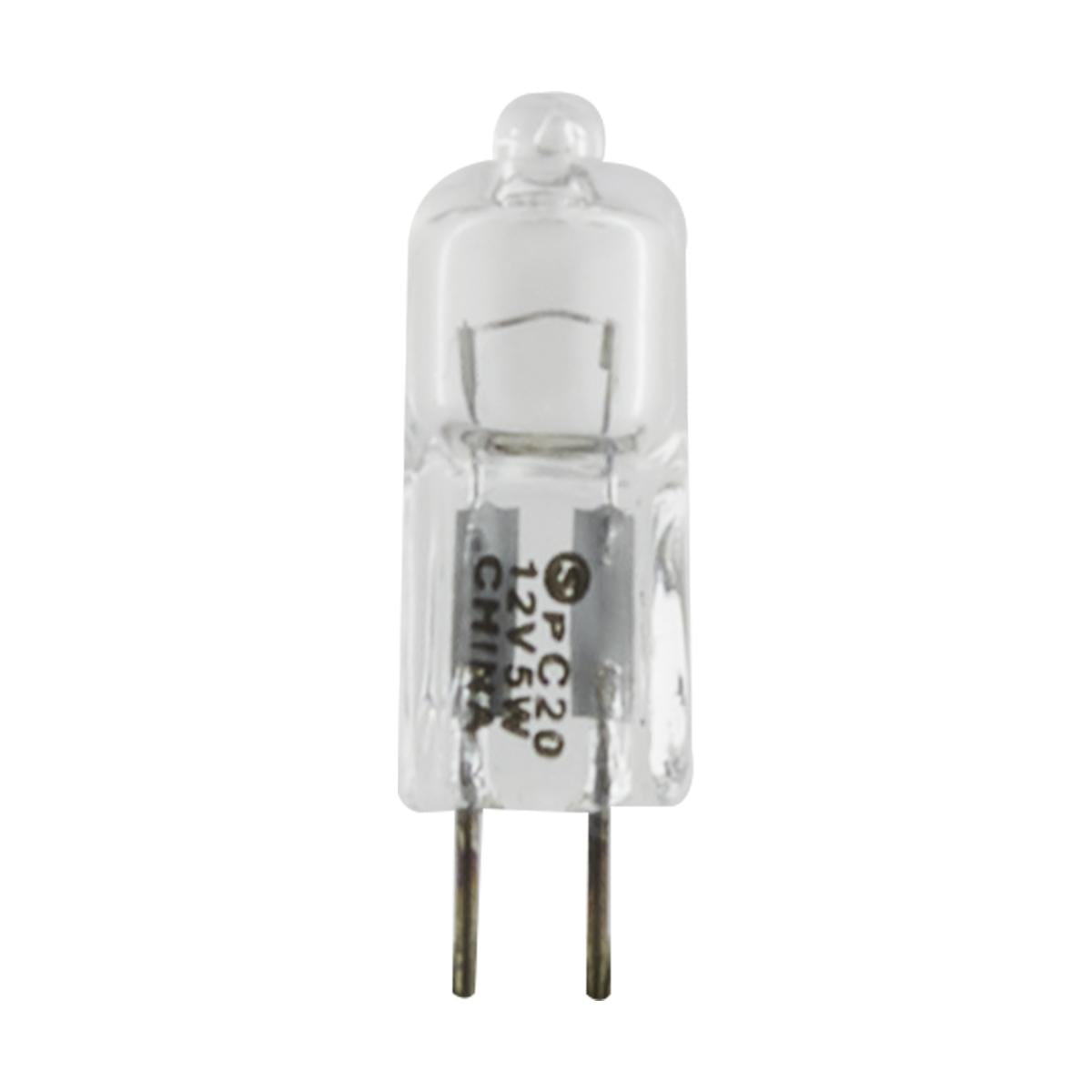 An image of Satco 5 watt Halogen T3- Clear Bi Pin G4 base 12 volts