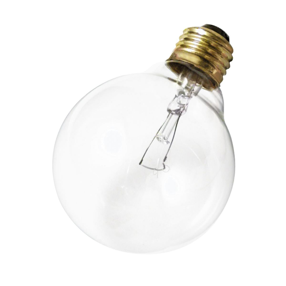 An image of Satco 25 watt G25 Incandescent- Clear Medium base 120 volts