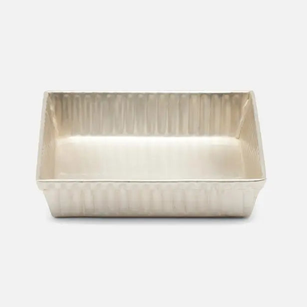 Pigeon and Poodle Redon Rectangular Soap Dish in Shiny Nickel