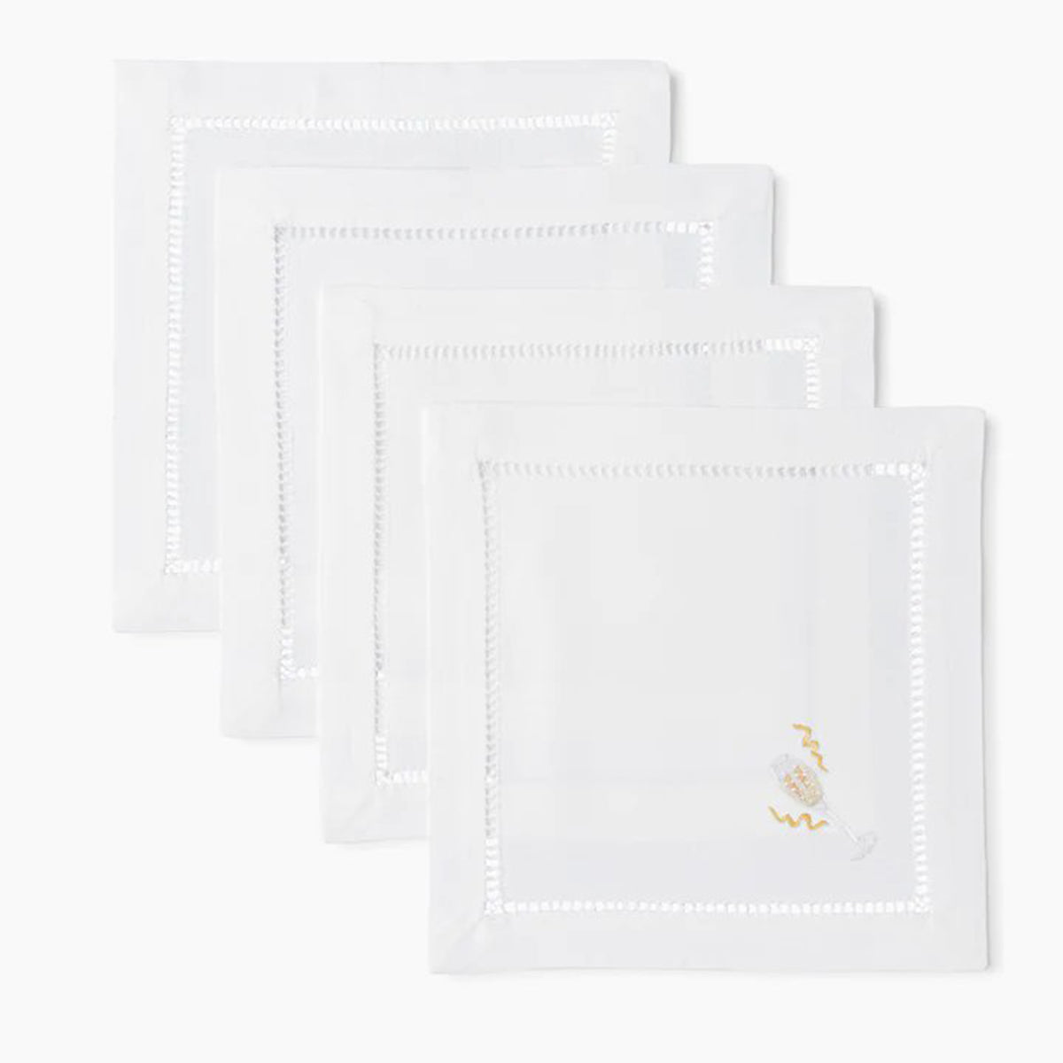 An image of Henry Handwork Champagne Cocktail Napkins - Set of 4
