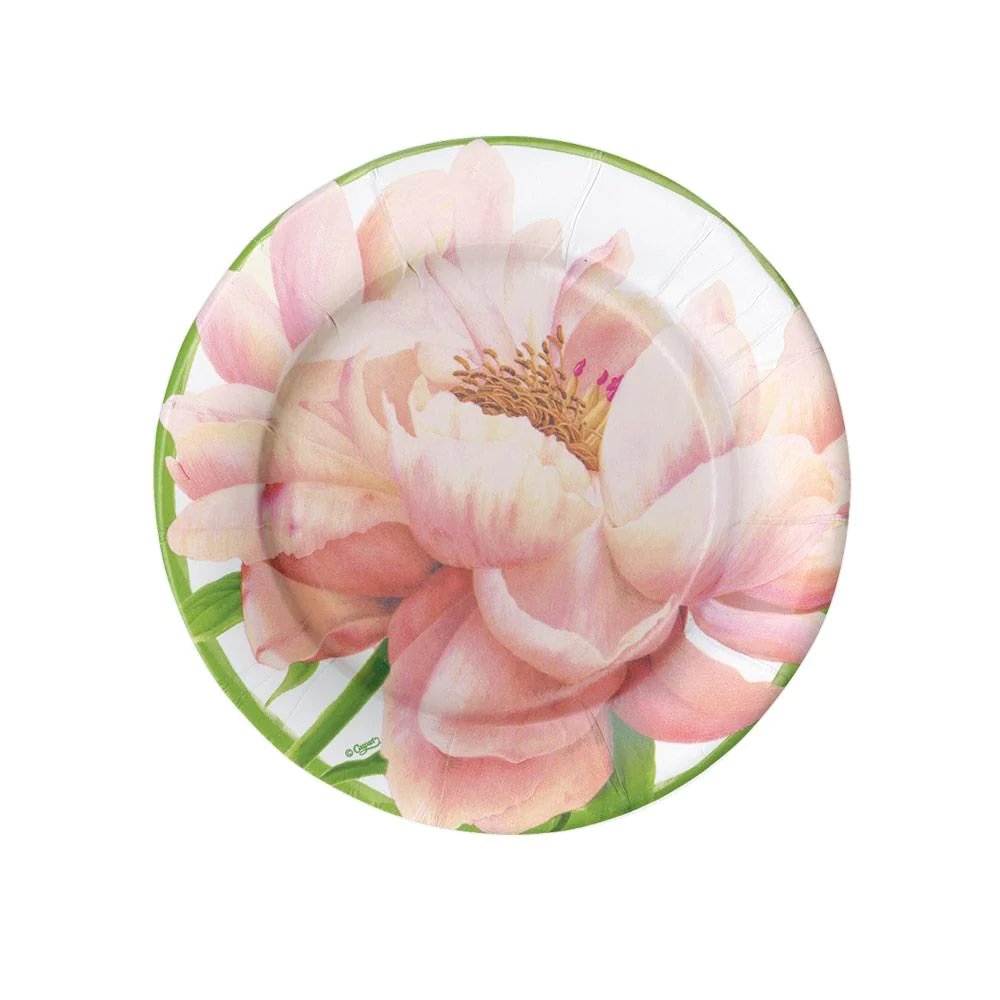 An image of Caspari Chelsea Garden Round Salad & Dessert Plates