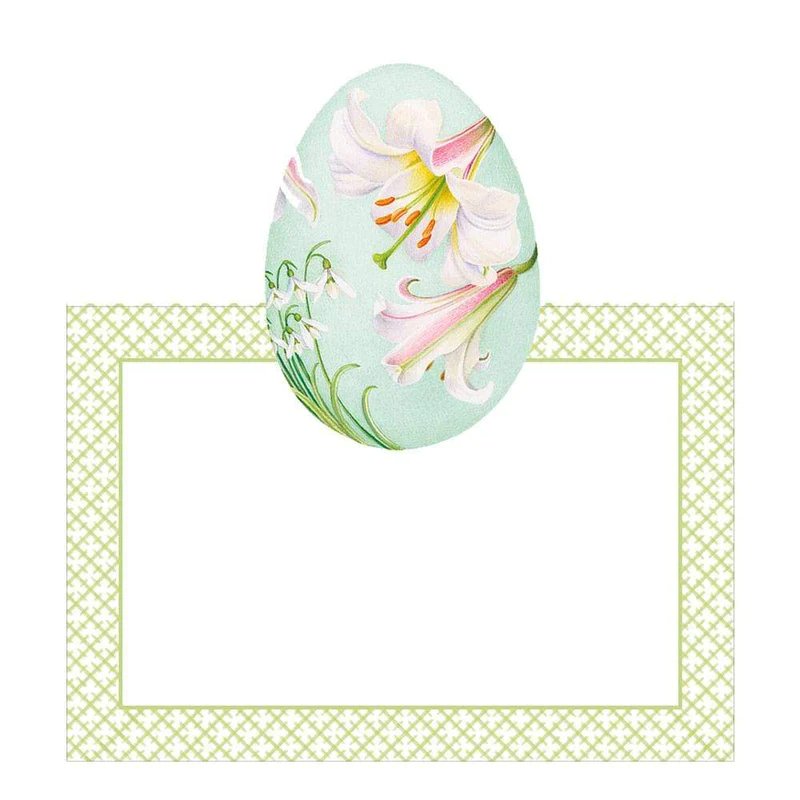 An image of Caspari Floral Decorated Eggs Place Cards