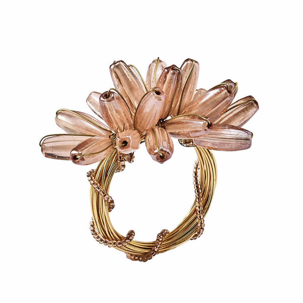 An image of Kim Seybert Camellia Napkin Ring - Blush
