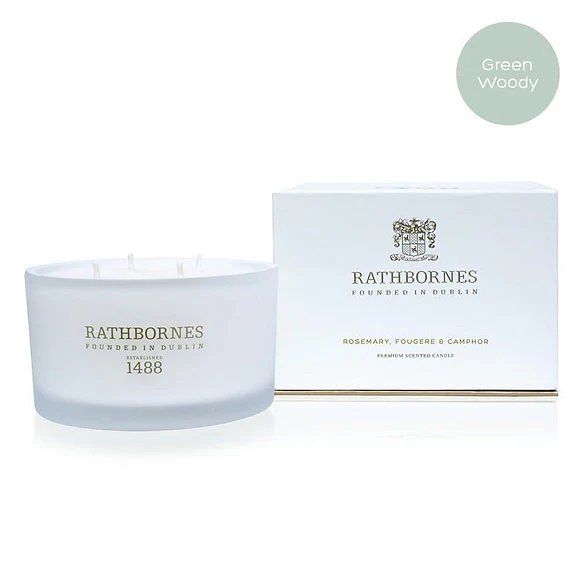 John Rathbornes Rosemary, Fougere & Camphor 2-Wick Candle 6.7 oz