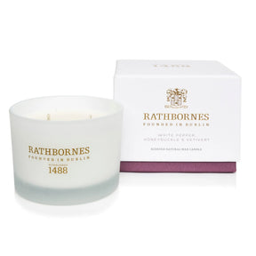 Rathbornes Classic Candle: White Pepper and Honeysuckle