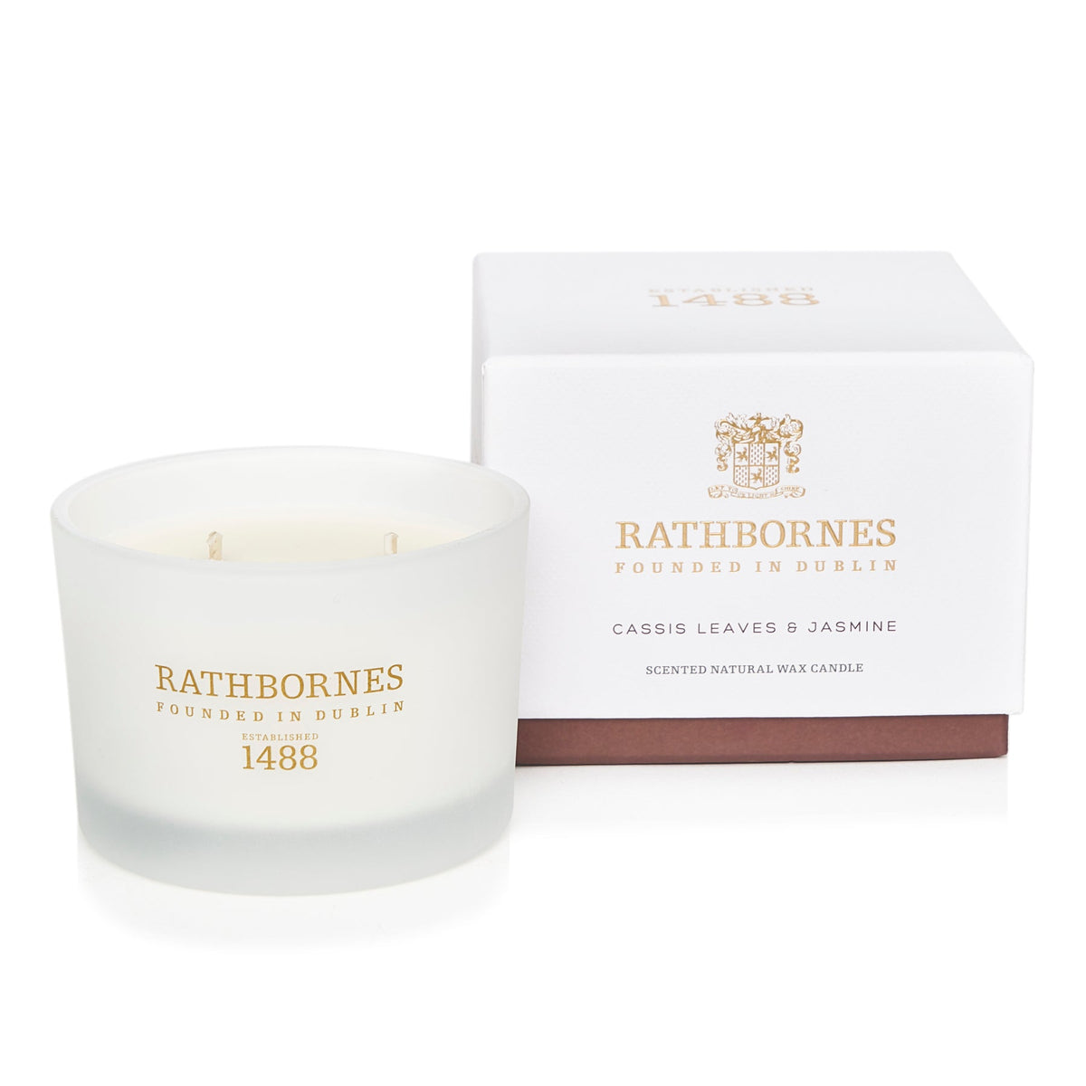 John Rathbornes Cassis Leaves & Jasmine 2-Wick Candle 6.7 oz