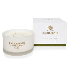 John Rathbornes Cedar, Cloves & Ambergris 4-Wick Candle 13.75 oz