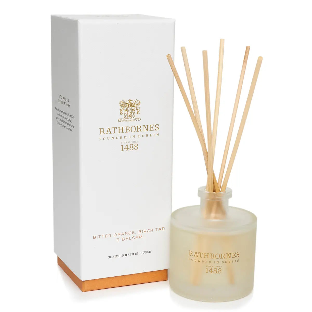 An image of Rathbornes Reed Diffuser – Bitter Orange and Balsam