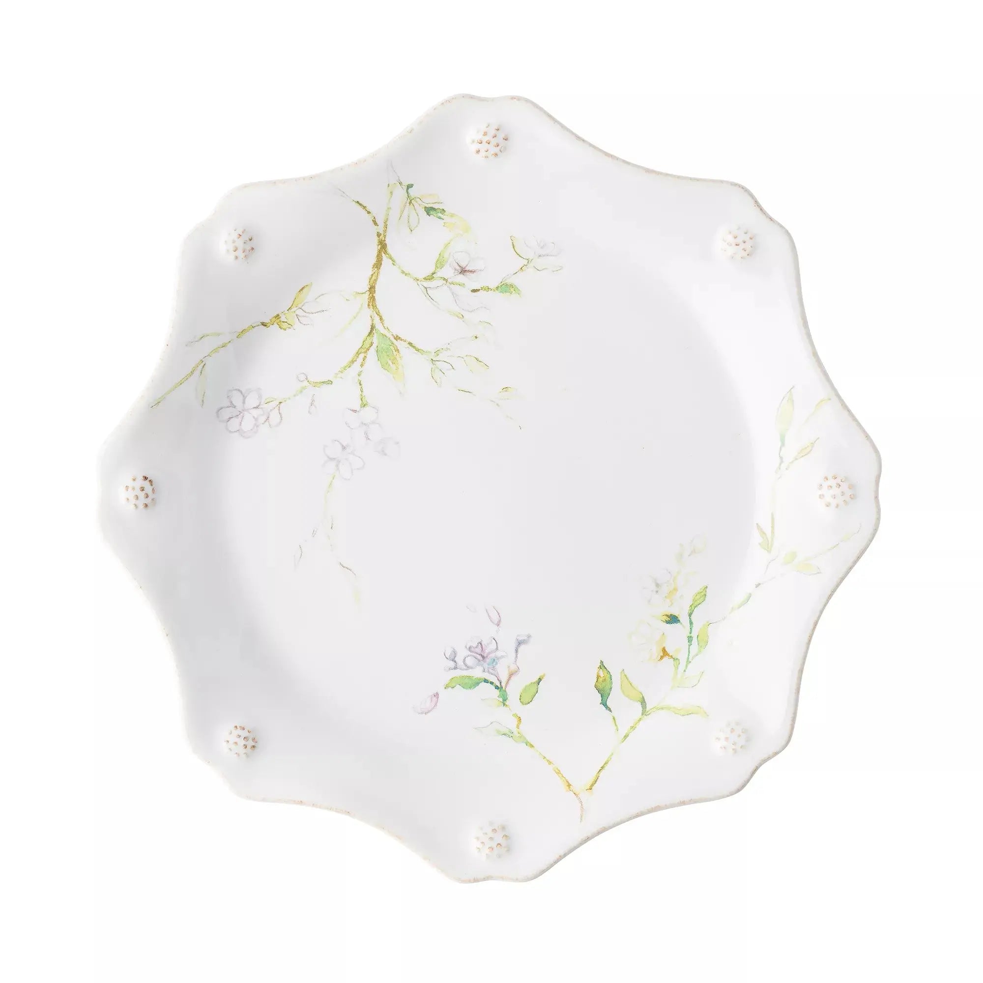 Juliska Berry and Thread Floral Sketch Jasmine Dessert Salad Plate