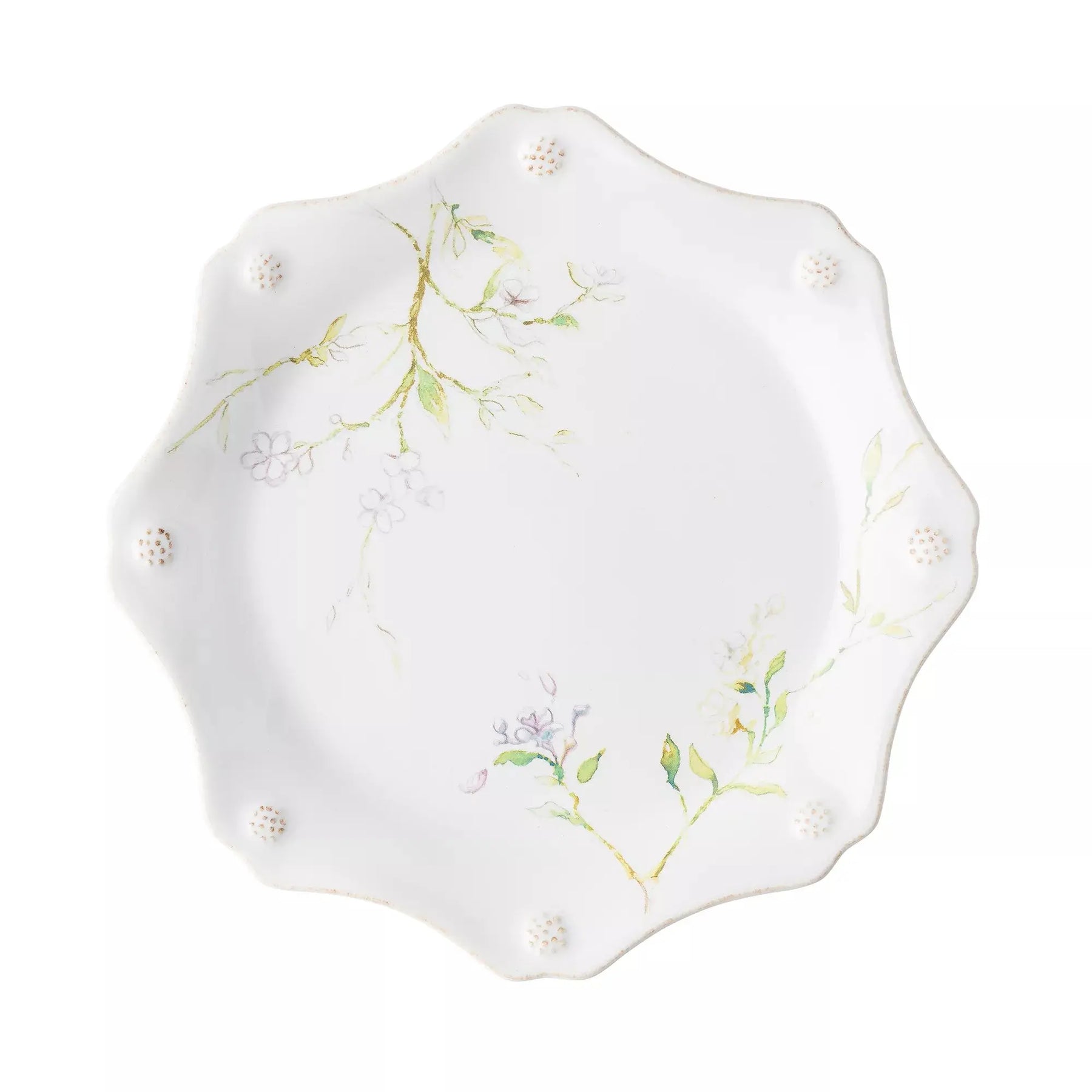 An image of Juliska Berry & Thread Floral Sketch Jasmine Dessert/Salad Plate