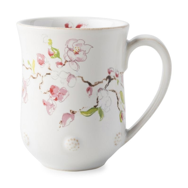 An image of Juliska Berry & Thread Floral Sketch Cherry Blossom Mug