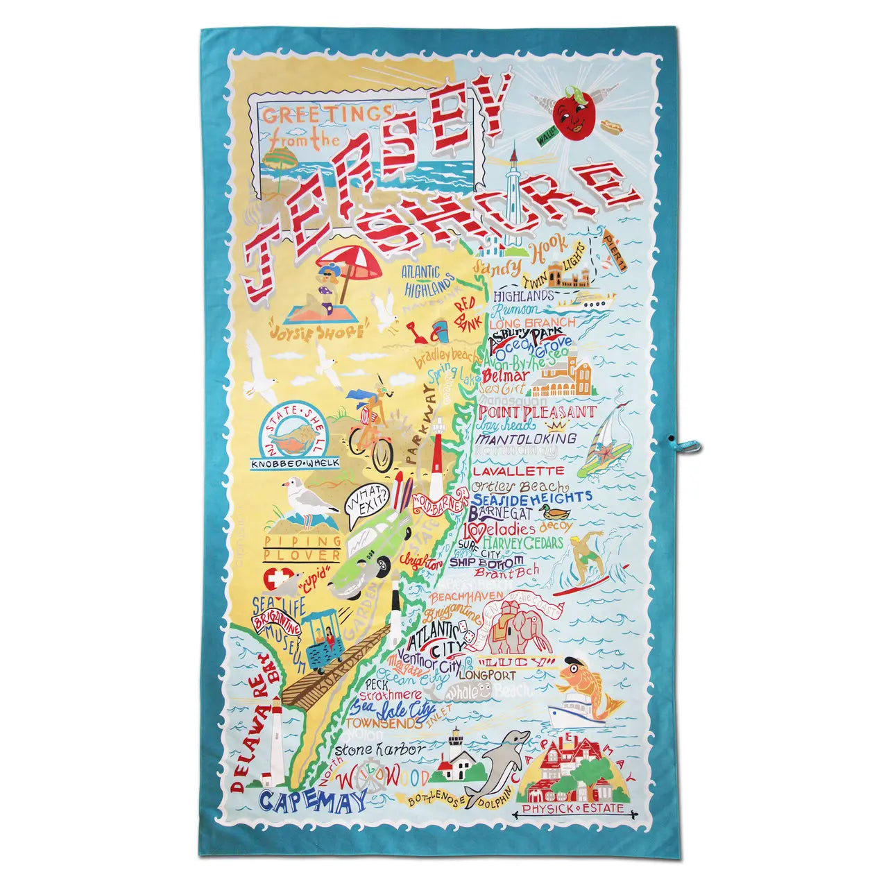 Catstudio Jersey Shore Beach and Travel Towel