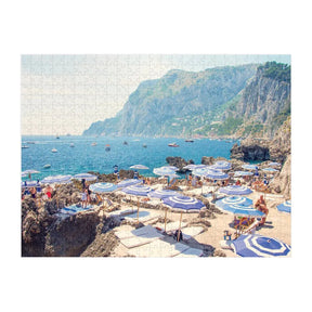 Completed Hachette Gray Malin Italy 500 Piece Double Sided Puzzle