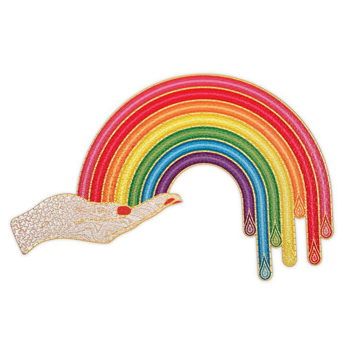 An image of Hachette Jonathan Adler Rainbow Shaped 750 Piece Puzzle